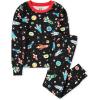 The Children’s Place Boys’ 100% Cotton Long Sleeve Top and Pants,2 Piece Pajama Set(Allover Space)