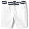 The Children’s Place Boys’ Belted Chino Shorts(Simply White)