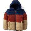 The Children’s Place Boys’ Medium Weight Puffer Jacket, Wind, Water-Resistant(Tidal Colorblock)