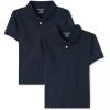 The Children’s Place Boys’ Short Sleeve Pique Polo, 2 Pack(Nautico)