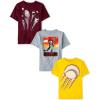 The Children’s Place Boys Sports Short Sleeve Graphic T-Shirts, Multipacks(Baseball/Footballs/Ninja 3-pack)