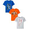 The Children’s Place Boys Sports Short Sleeve Graphic T-Shirts, Multipacks(Baseball/Sport Orange/Sport Blue 3-pack)