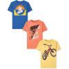 The Children’s Place Boys Sports Short Sleeve Graphic T-Shirts, Multipacks(Skateboarder/Bring Heat/Bike 3-pack)