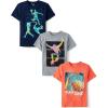 The Children’s Place Boys Sports Short Sleeve Graphic T-Shirts, Multipacks(Sports Player/Slam Dunk/Baseball 3-pack)
