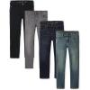 The Children’s Place Boys’ Straight Leg Jeans(Black/Gray/Indigo/Blue 4-pack)