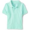 The Children’s Place Boys’ Uniform Performance Polo(Mellow Aqua)