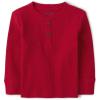 The Children’s Place Boys and Toddler Long Sleeve Thermal Henley Shirt(Classic Red)
