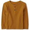 The Children’s Place Boys and Toddler Long Sleeve Thermal Henley Shirt(Honey Comb)