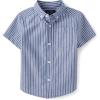 The Children’s Place Boys and Toddler Poplin Short Sleeve Button Down Shirt(Galactic)