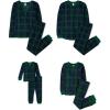 The Children’s Place Family Matching, Plaid Waffle 2 Piece Pajama Sets(Green Tartan)