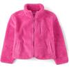 The Children’s Place Girls’ Cozy Sherpa Full-Zip Jacket(Pink Summer)
