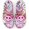 The Children’s Place Girls Everday Slip on Slide Sandals(Pink Smiley Faces)