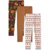 The Children’s Place Girls’ Fashion Leggings(Harvest Fair Isle/Brown/ Fall Pumpkin 3-pack)