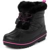 The Children’s Place Girls’ Faux Fur Trim Winter Snow Boot(Black Toggle)