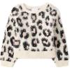 The Children’s Place Girls Long Sleeve Crew Neck Pullover Sweater(Leopard)