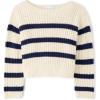 The Children’s Place Girls Long Sleeve Crew Neck Pullover Sweater(Tidal Stripe)