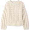 The Children’s Place Girls Long Sleeve Crew Neck Pullover Sweater(White Daisy)
