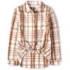 The Children’s Place Girls Long Sleeve Plaid Twill Tie Front Button Down Shirt(Bunnys Tail Plaid)