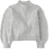 The Children’s Place Girls’ Long Sleeve Pullover Cable Knit Sweater(Mist Pearl)