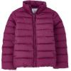 The Children’s Place Girls’ Medium Weight Wind-Resistant, Water-Resistant Puffer Jacket(Purple Rose)