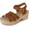 The Children’s Place Girl’s Open Toe Low Heel Clog Sandals(Tan)