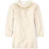 The Children’s Place Girls Puff Sleeve Dress, Long Sleeve(Beaded White Daisy)
