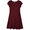 The Children’s Place Girls’ Short Sleeve Basic Skater Dress 2 Pack(Rubine Single)