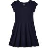 The Children’s Place Girls’ Short Sleeve Basic Skater Dress 2 Pack(Tidal Single)