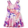 The Children’s Place Girls’ Short Sleeve Dressy Dress(Pink Tie Dye)