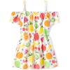 The Children’s Place Girls’ Short Sleeve Dressy Dress(Tropical Fruit)