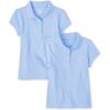 The Children’s Place Girls’ Short Sleeve Pique Polo, 2 Pack(Daybreak 2-pack)