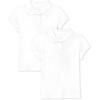 The Children’s Place Girls’ Short Sleeve Pique Polo, 2 Pack(White 2-pack)