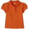 The Children’s Place Girls Short Sleeve Ruffle Pique Polo(Flame)
