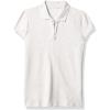 The Children’s Place Girls Short Sleeve Ruffle Pique Polo(Heather Grey)