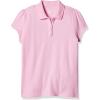The Children’s Place Girls Short Sleeve Ruffle Pique Polo(Sparkle Pink Single)