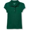 The Children’s Place Girls Short Sleeve Ruffle Pique Polo(Spruce Green Single)