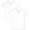 The Children’s Place Girls’ Toddler Mulipack Short Sleeve Ruffle Pique Polos(White 2-pack)