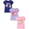 The Children’s Place Girls Unicorns,Butterfly Short Sleeve Graphic T-Shirts,3 Pack(Rainbow/Unicorn Heart/Unicorn)