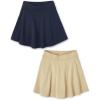 The Children’s Place Girls’ Uniform Pleated Skort(Sandy/Tidal 2-pack)