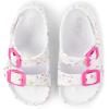 The Children’s Place Girl’s and Toddler Everyday Slide Sandals with Backstrap(White Paint Splatter)