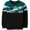 The Children’s Place Long Sleeve Crew Neck Pullover Sweatshirt(Black Green Camo)
