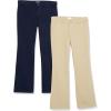 The Children’s Place Stretch Bootcut Chino Pants,multipacks(Tidal/Sandy 2-pack)