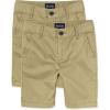 The Children’s Place Stretch Chino Shorts(Flax 2-pack)