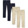 The Children’s Place Stretch Skinny Chino Pants,multipacks(Sandy/Tidal 4-pack)
