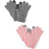 The Children’s Place Unisex Kids Winter Knit Stretchy Texting Kids Gloves(Fuzzy Pink 2-pack)