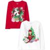 The Children’s Place Unisex-Child All Holidays,Birthdays Long Sleeve Graphic T-Shirts,2 Pack(Holiday Décor/Holiday Unicorn)
