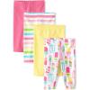 The Children’s Place and Toddler Capri Leggings, Multipacks(Popsicle/Pink/Striped/Yellow 4-pack)