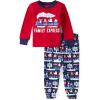 The Children’s Place baby boys Button Long Sleeve Top and Pants Snug Fit 100% Cotton 2 Piece Pajama Set(Family Express Train)