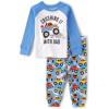 The Children’s Place baby boys Button Long Sleeve Top and Pants Snug Fit 100% Cotton 2 Piece Pajama Set(Monster Trucks)