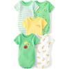 The Children’s Place baby-boys And Newborn Short Sleeve Bodysuits, Multipacks(Food 5-pack)